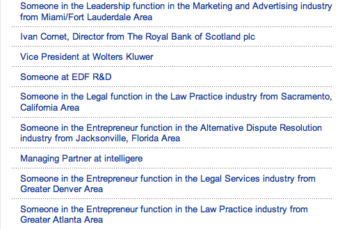 LinkedIn lawyers law firms