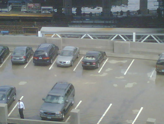 Cars with windows blown out