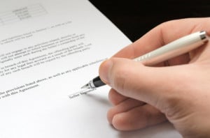 Signing document