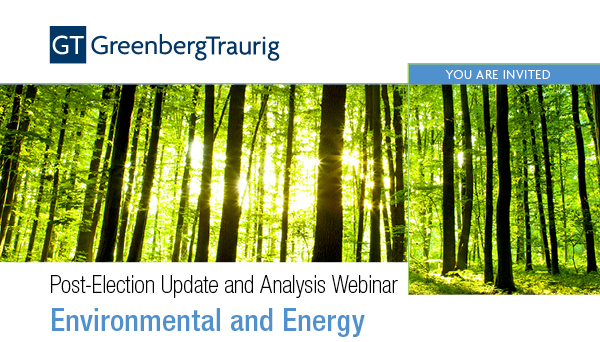 Post-Election Update and Analysis Webinar: Environmental and Energy 