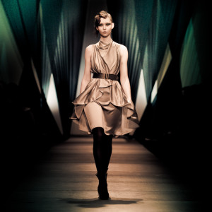 Model Walking Down Runway