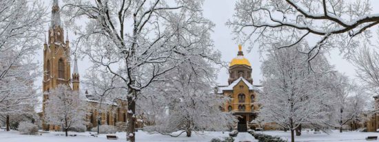 Notre Dame snow