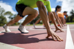 Starting block og athletes