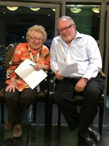 Bob Grossman and Dr. Ruth Westheimer.