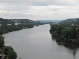 view down river from fortress