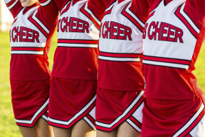 Group of Cheerleaders in a Row