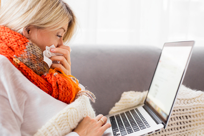 http://www.dreamstime.com/stock-photo-sick-woman-working-home-image49307080