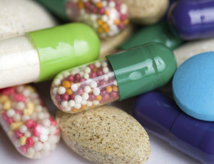pills isolated on white background
