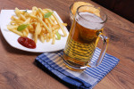 beer and fries