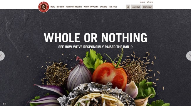 Chipotle Homepage
