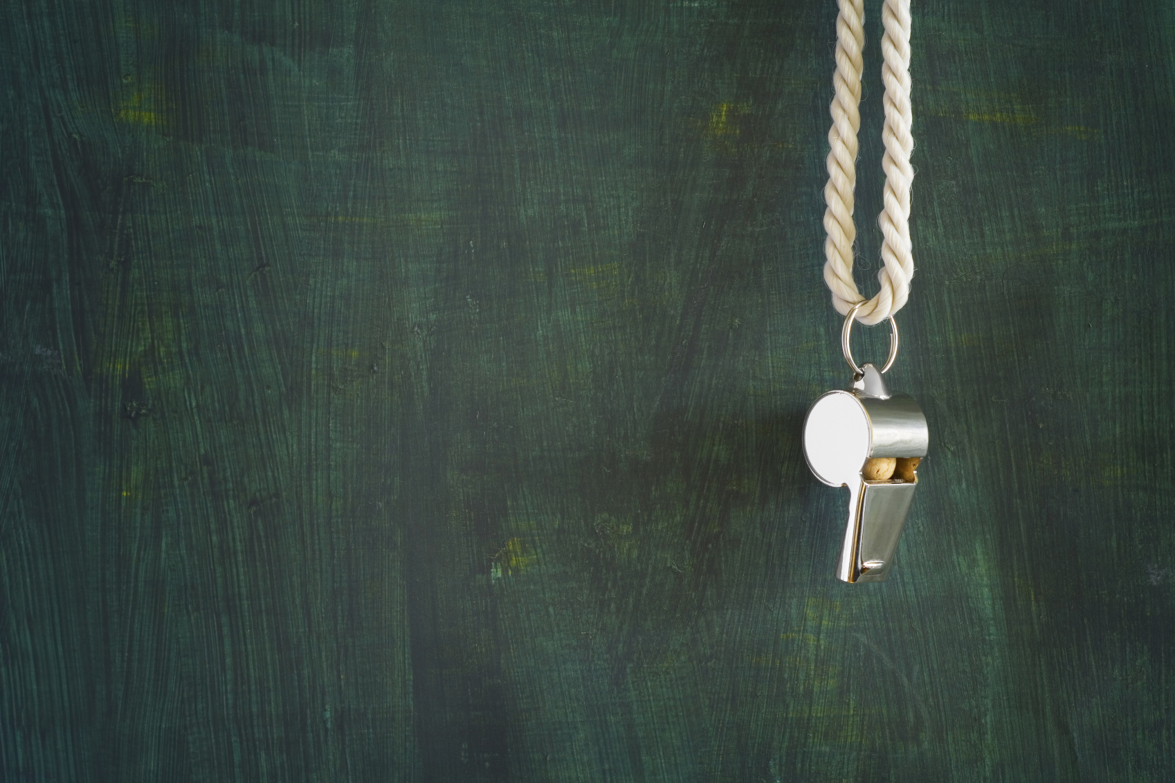 whistle of a soccer / football referee, free copy space