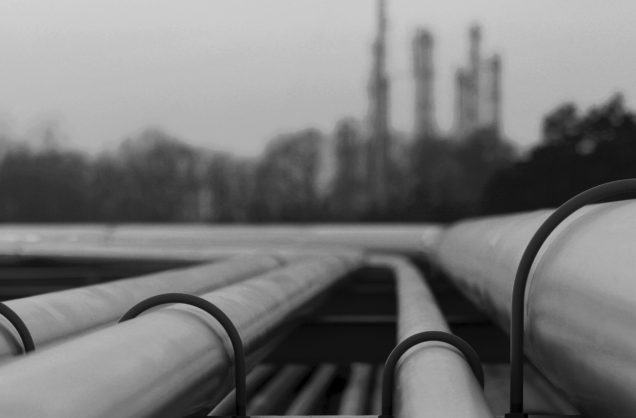 steel pipes in crude oil factory