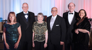 (L-R) Judge Orlinda Naranjo; Thomas Ausley; Karen R. Johnson; Austin Bar President, Judge Eric Shepperd; David Sheppard; and Judge Lora Livingston.