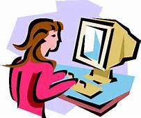employee at computer screen