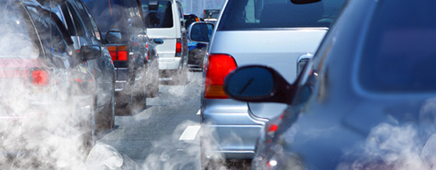 Car Exhaust in Traffic