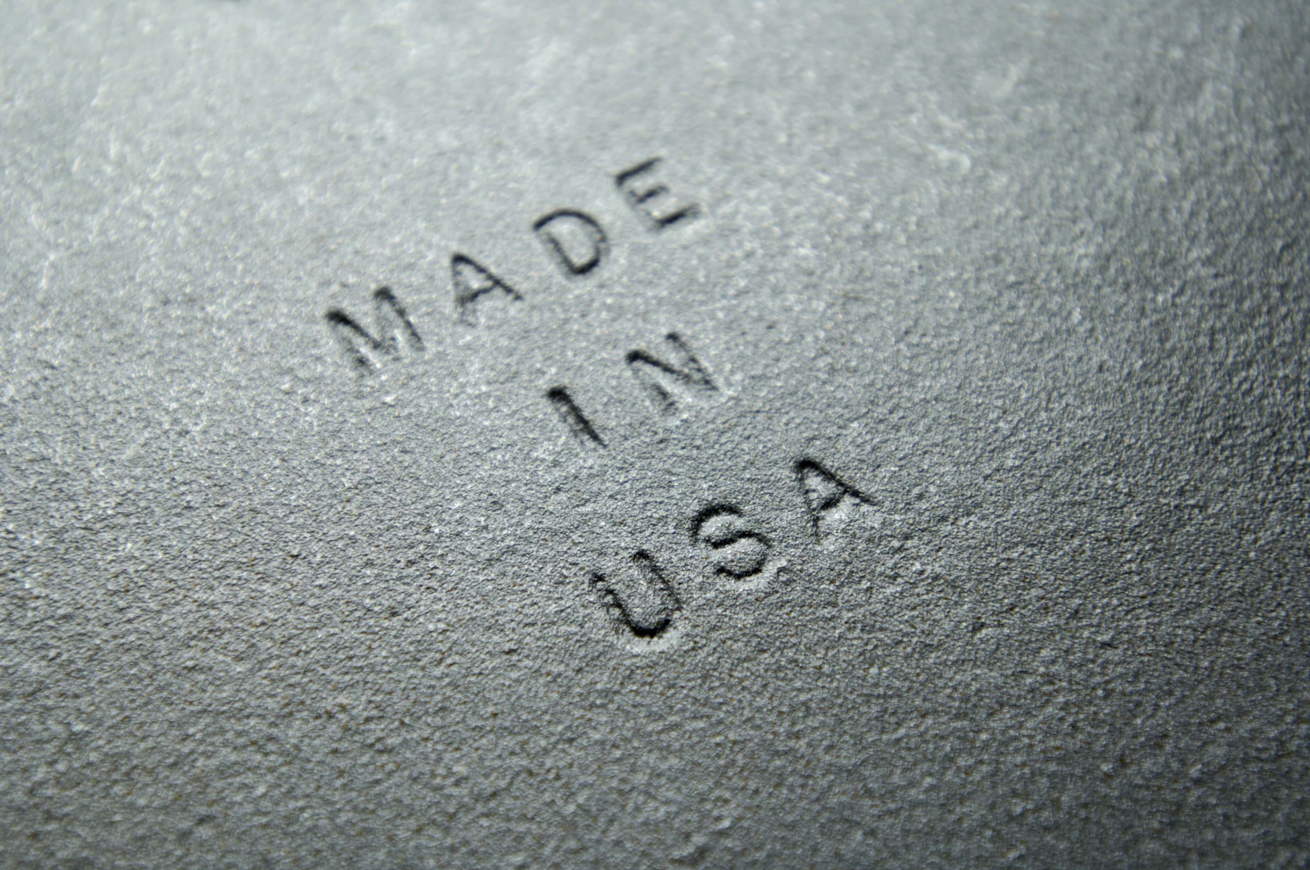 Old Iron Plate Embossed with MADE IN USA