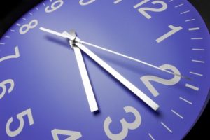 12350701 - blue clock face, close up