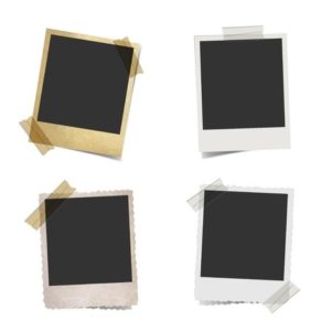39848897 - old empty photo frame with tape