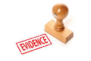 stamp "Evidence"