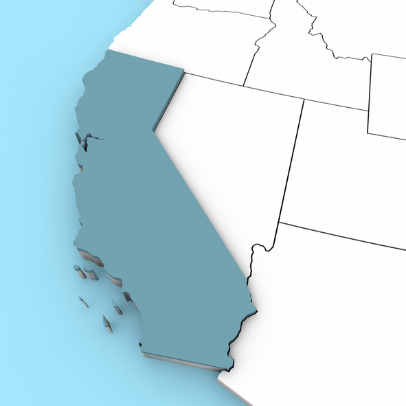 3D California State Map