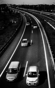 Cars on highway