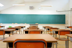 School classroom in Japanese high school