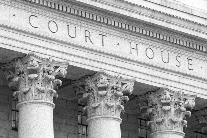 Courthouse facade.