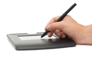 digital signature on sign pad