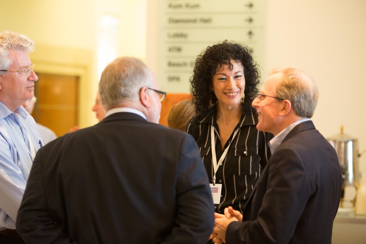 Barry Schindler and Bob Grossman with Jeanne Bernstein of Compugen