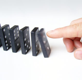 dominoes falling