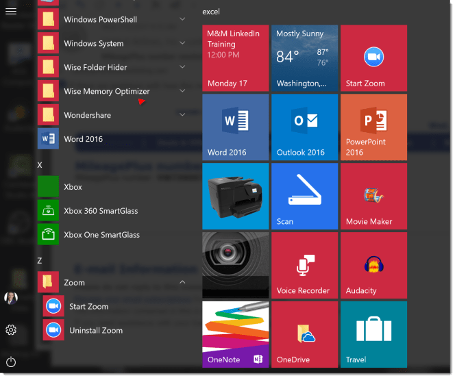 LinkedIn Microsoft Windows 10 App Launch
