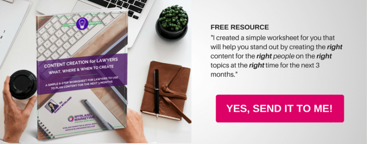 Content Creation for Lawyers - Free Worksheet
