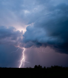 clouds and lightning