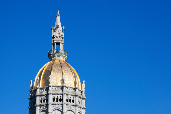 Dome of State House in Hartford, Connecticut