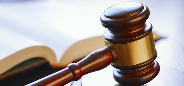 Gavel on sounding block