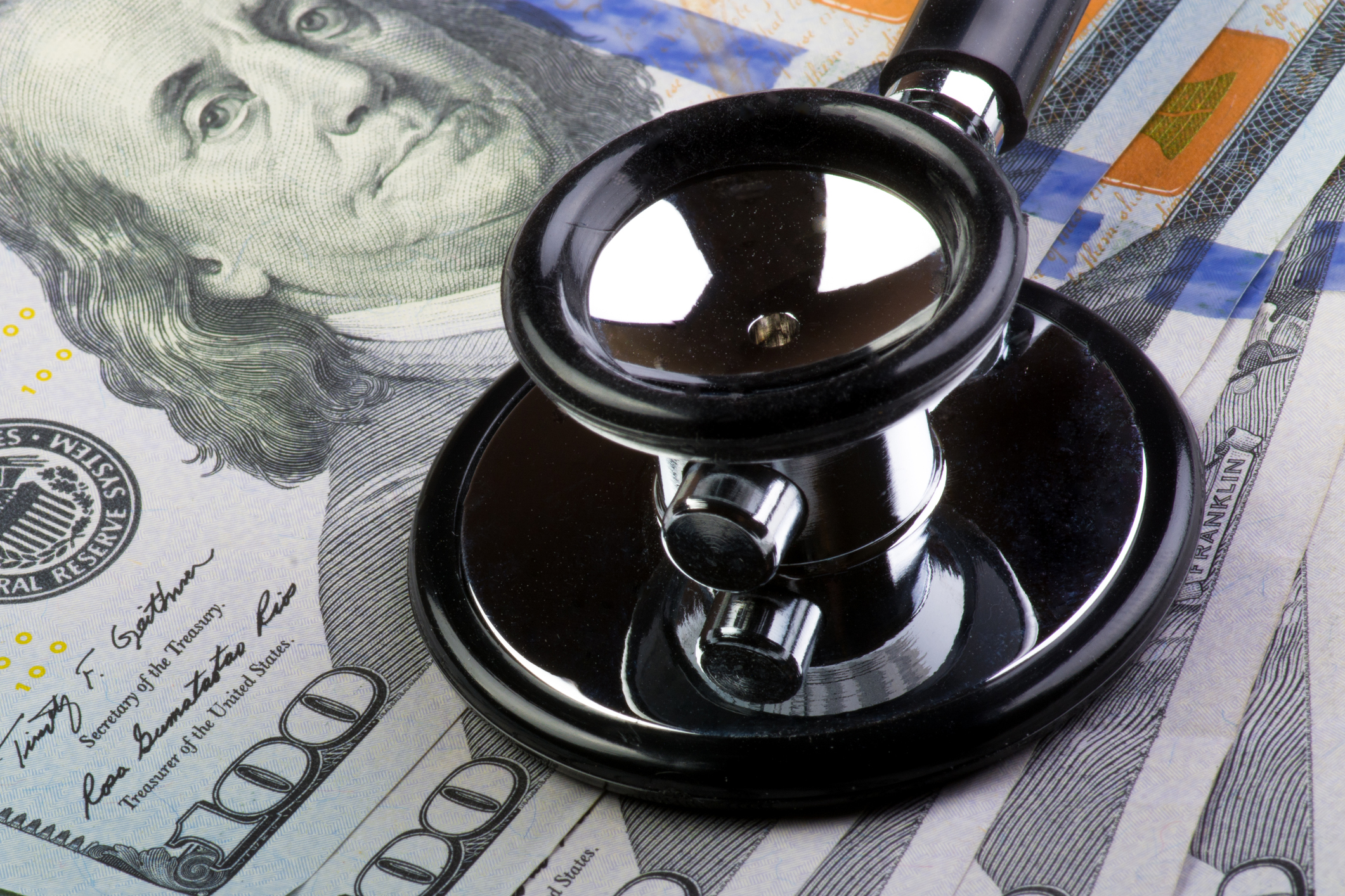 Stethoscope and $100 dollar Bills
