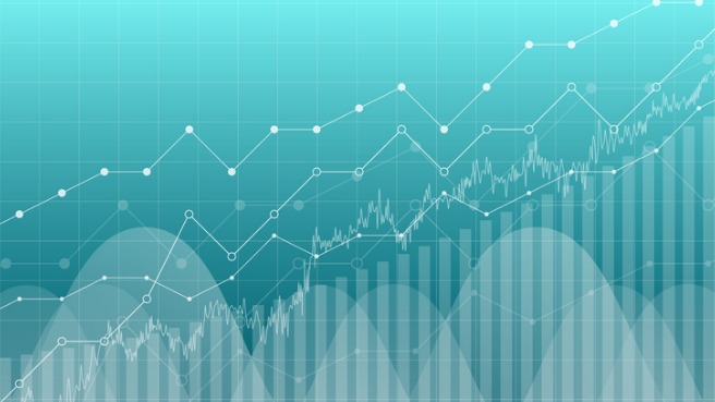 financial-data-graph-chart-vector-illustration-trend-lines-columns-vector-id885943922