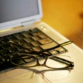 Computer Keyboard with Glasses