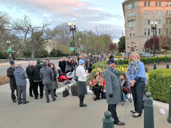 Eversheds Sutherland partner Todd Lard and others in the Supreme Court Bar line.