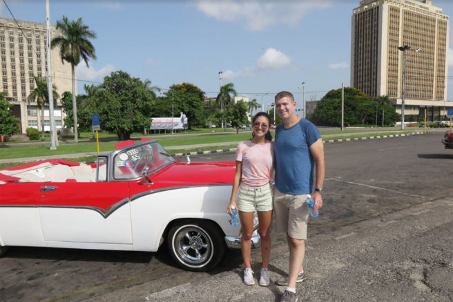 Eversheds Sutherland SALT partner Jeff Friedman and his daughter in Cuba.