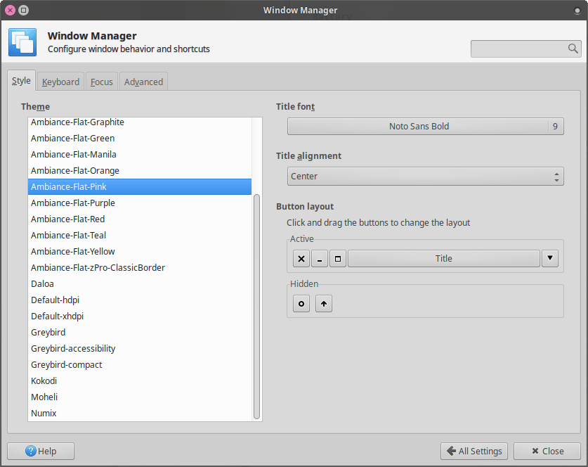 Window Manager Style on laptop
