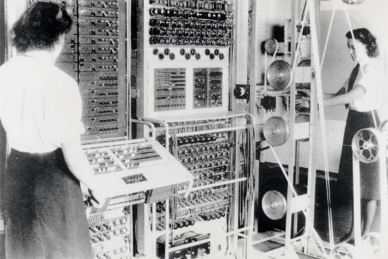 Wrens operating the 'Colossus' computer, 1943.