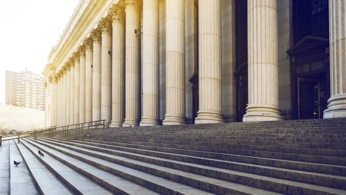 court house stairs columns