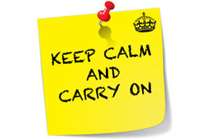 Keep Calm And Carry On Sticky Note With Pin