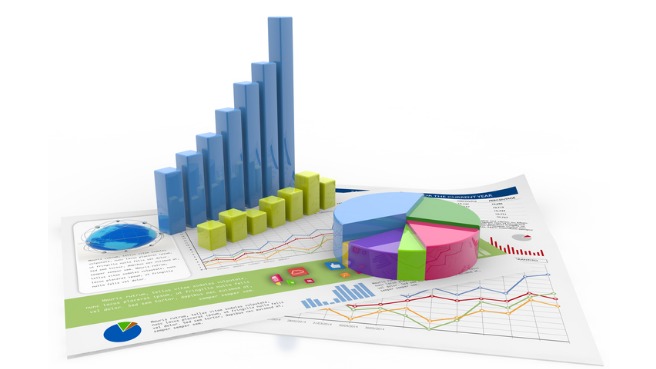 financial-graphs-and-charts-isolated-on-white-picture-id932162716