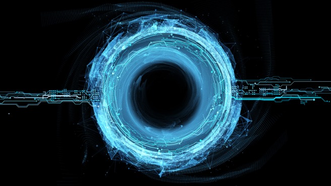 power-circle-hologram-picture-id867363820
