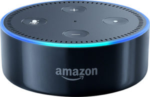 Photo of an Amazon echo dot