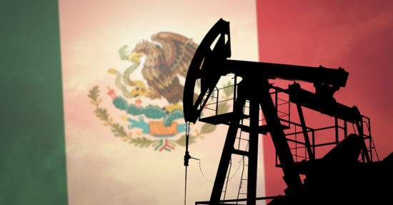 Oil Pump Over Mexican Flag