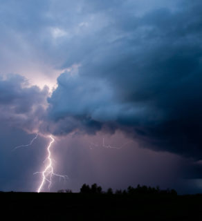Lightning Strike in Thunderstorm