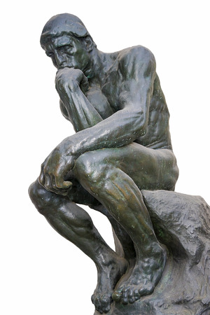 51201280 - "the thinker"  - one of the most famous sculptures by auguste rodin